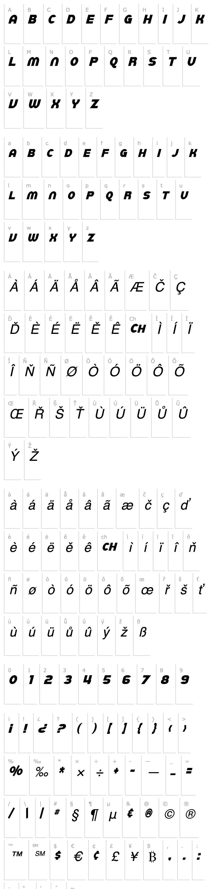 Overview SF Juggernaut Condensed Italic