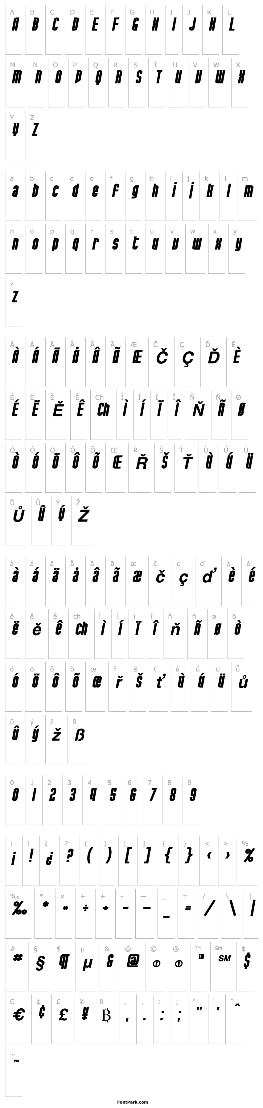 Overview SF Port McKenzie Extended Bold Italic