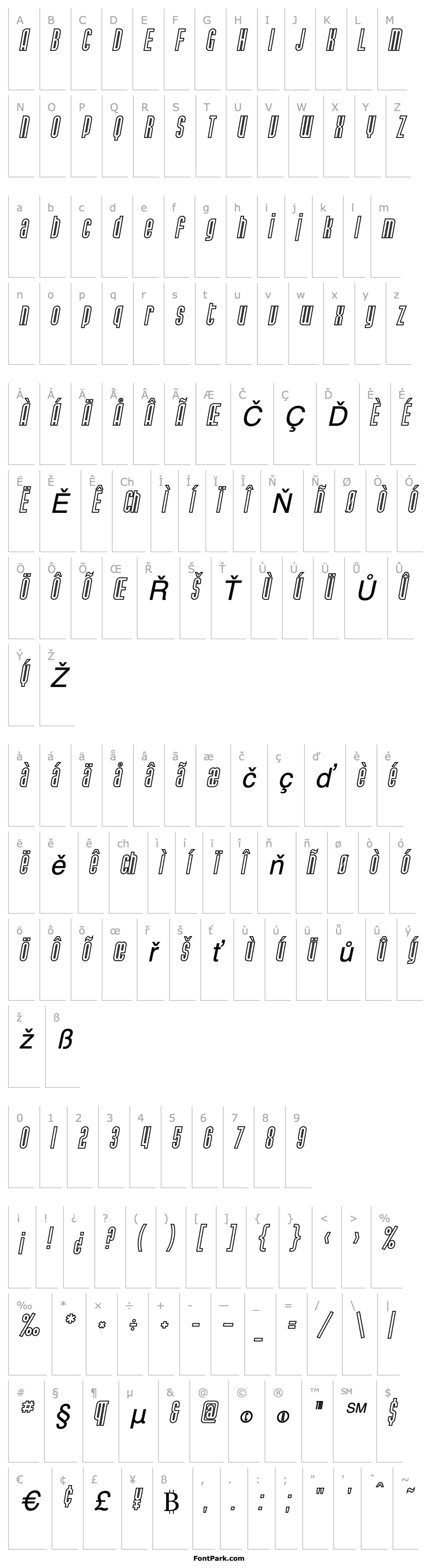 Přehled SF Port McKenzie Outline Italic