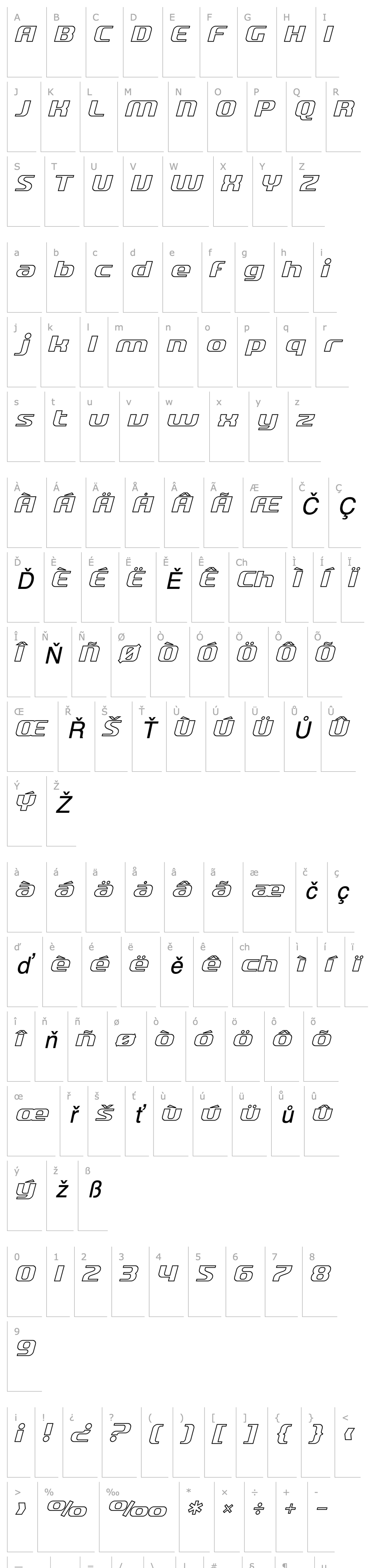 Přehled SF Quartzite Outline Italic