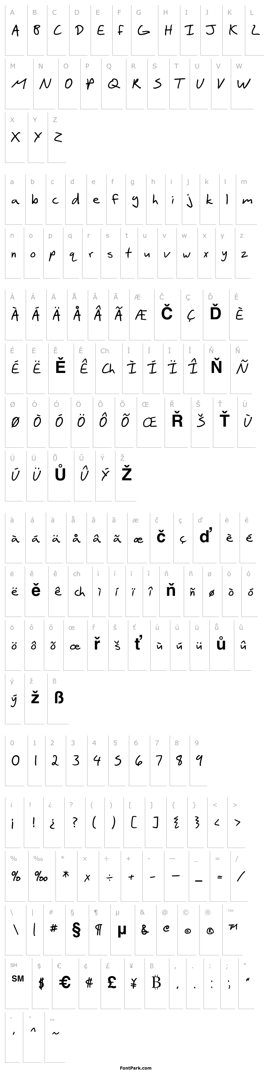 Přehled SF Scribbled Sans Bold