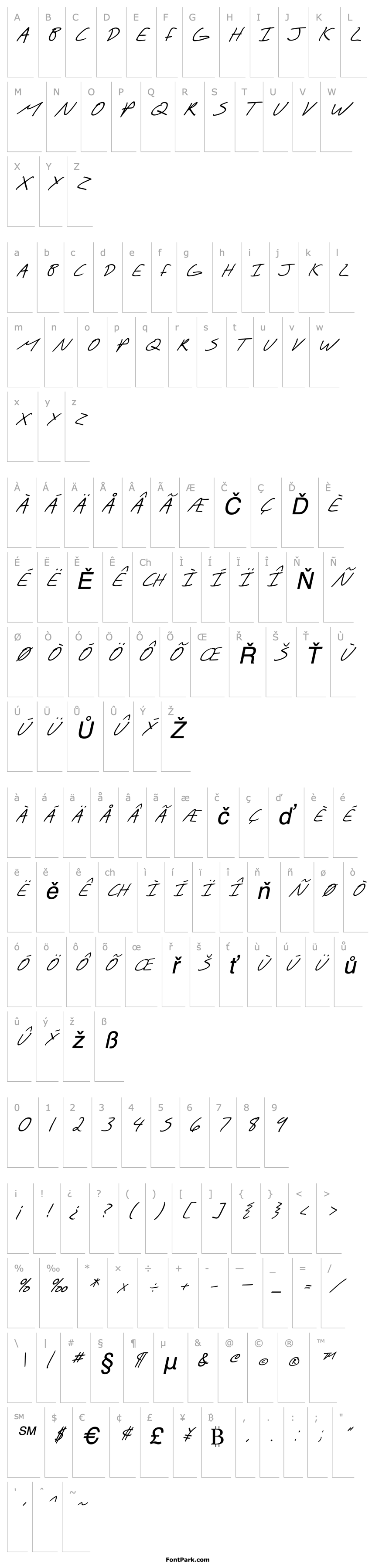 Přehled SF Scribbled Sans SC Italic