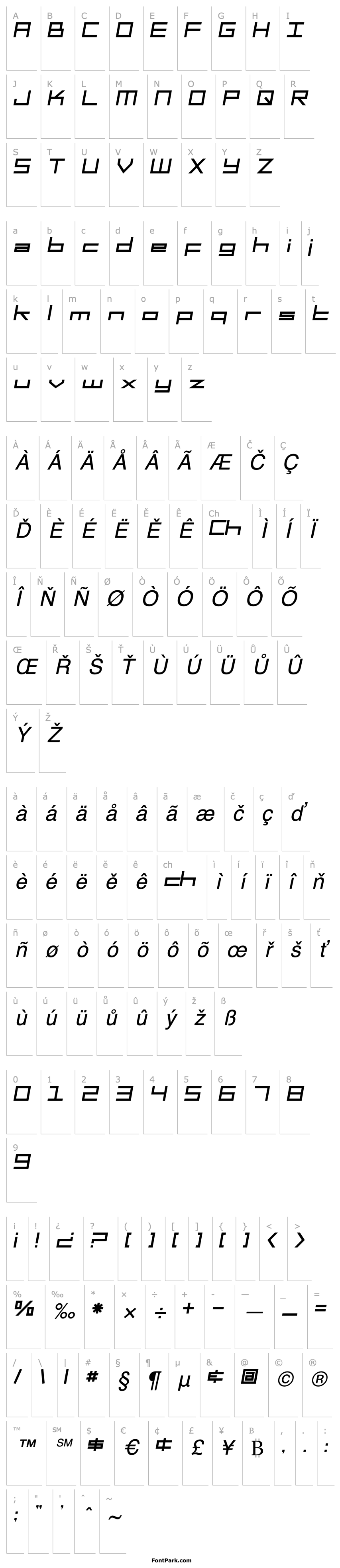 Overview SF Square Head Italic