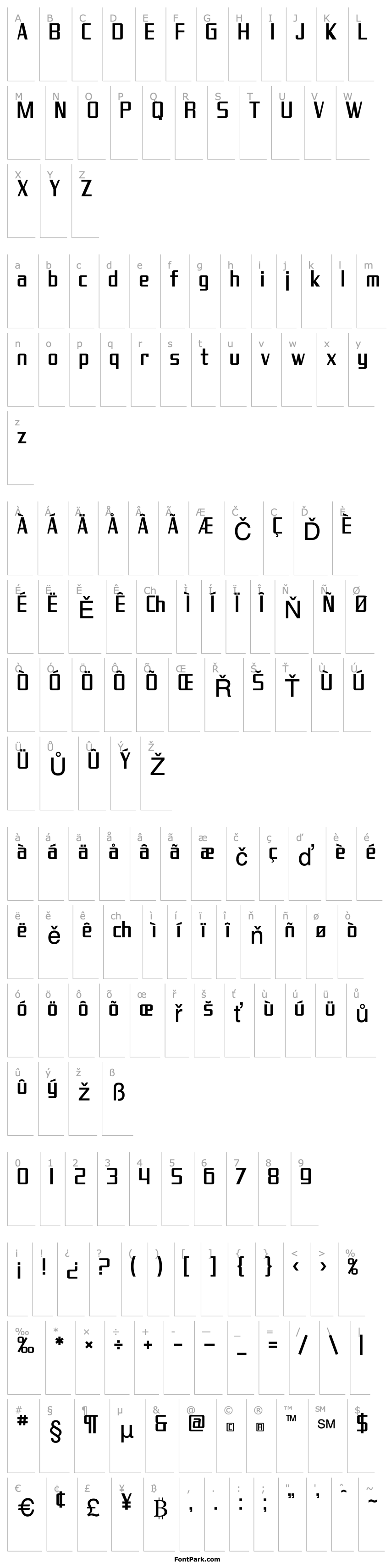 Overview SF Theramin Gothic Condensed