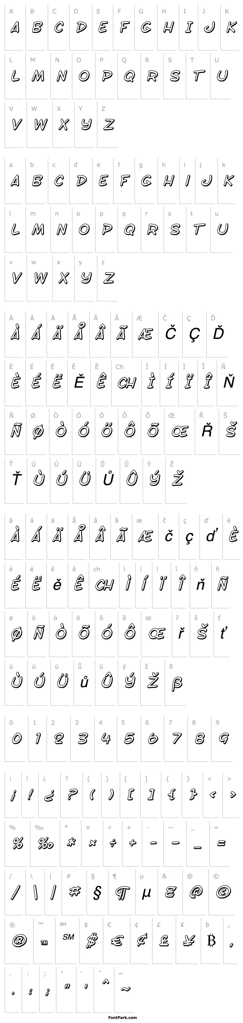 Overview SF Toontime Shaded Italic