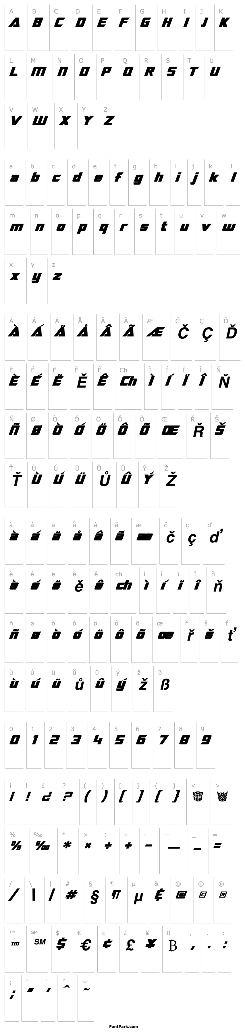 Overview SF TransRobotics Bold Italic