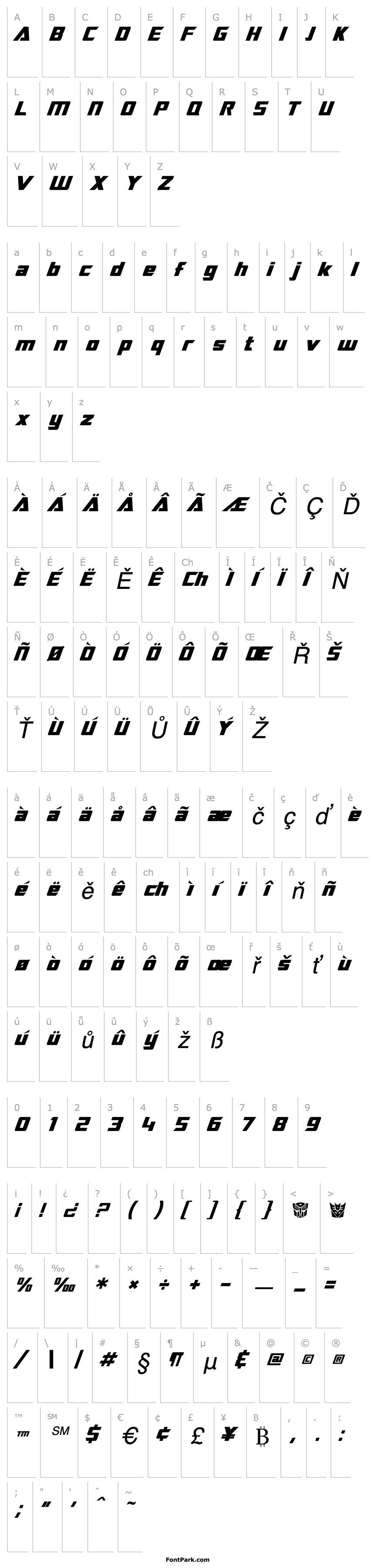 Přehled SF TransRobotics Italic