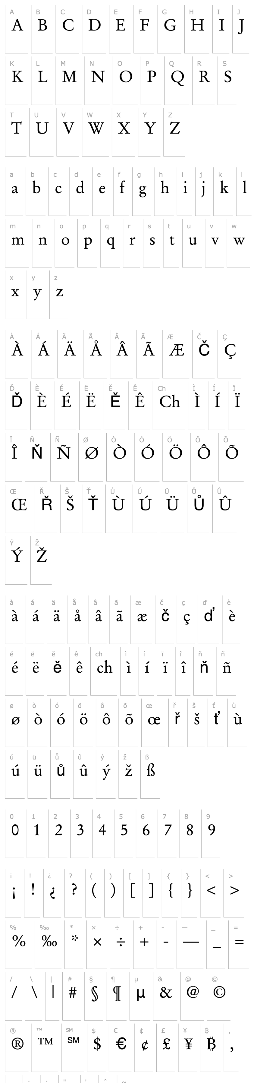 Overview SGaramond Regular