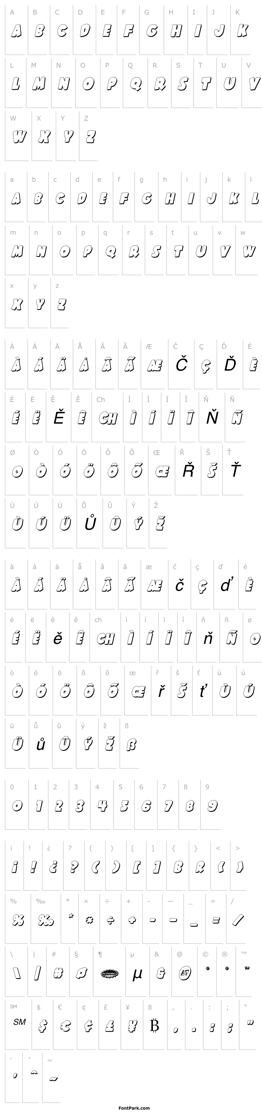 Overview Shablagoo 3D Italic