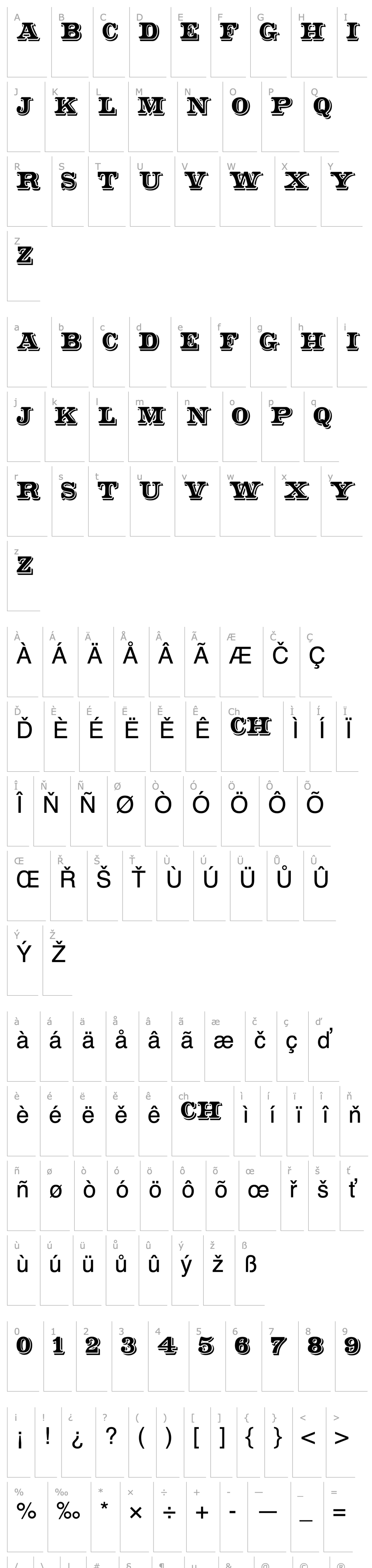 Overview Shadowed Serif