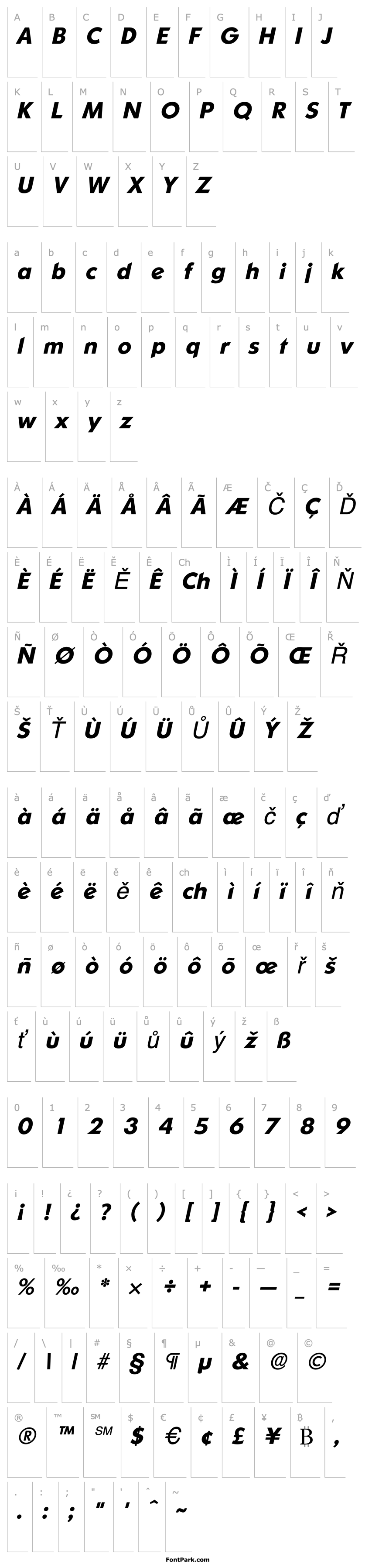 Přehled SharnayExtraBold Italic