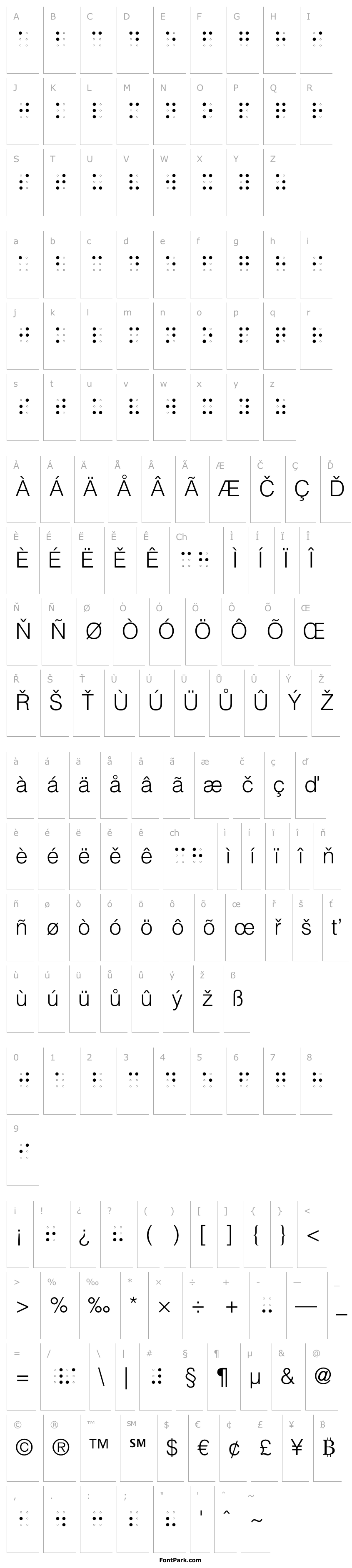 Přehled Sheets Braille Light