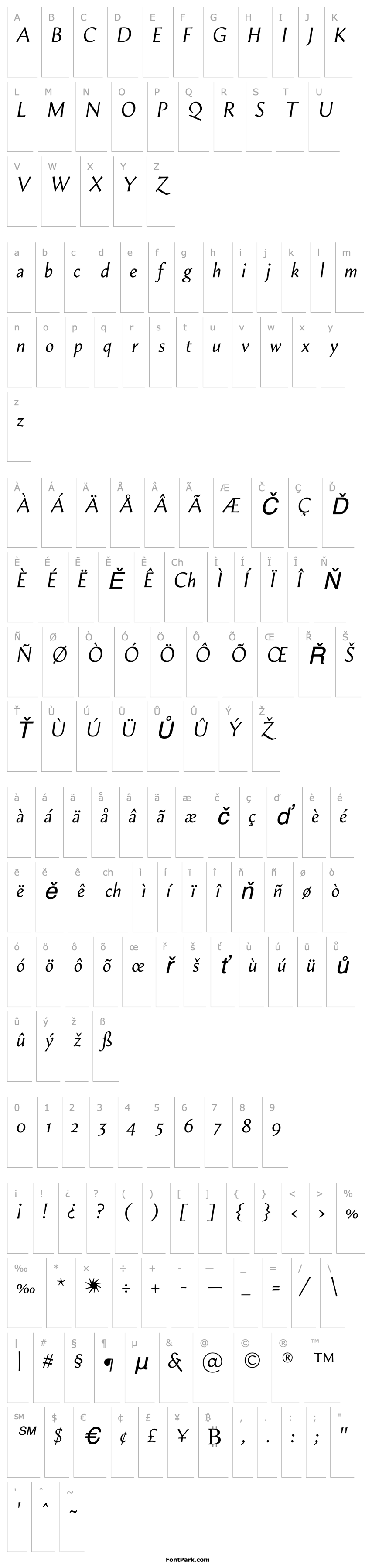 Overview ShellSansExpert-Italic