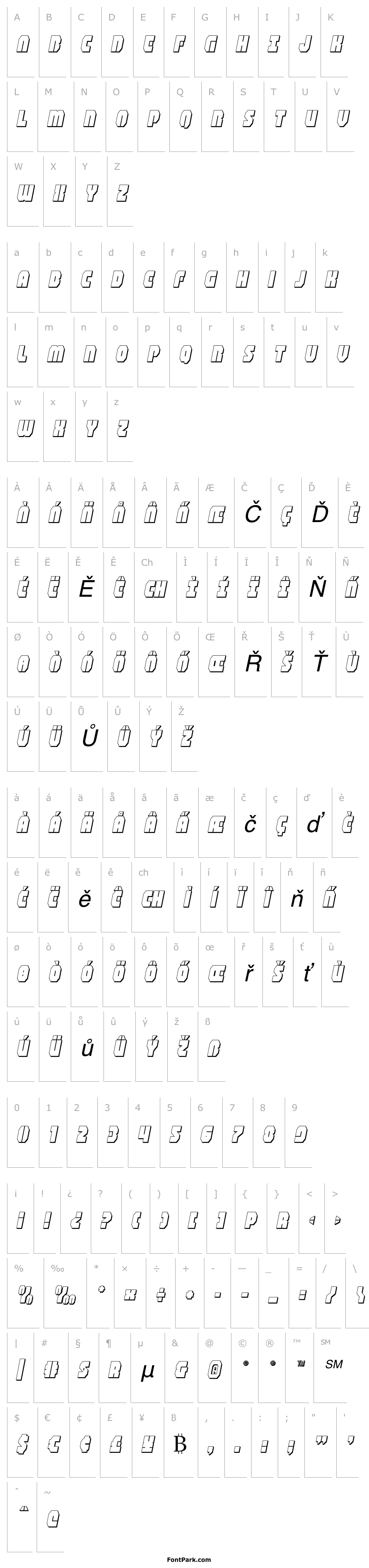 Overview Shogunate 3D Italic