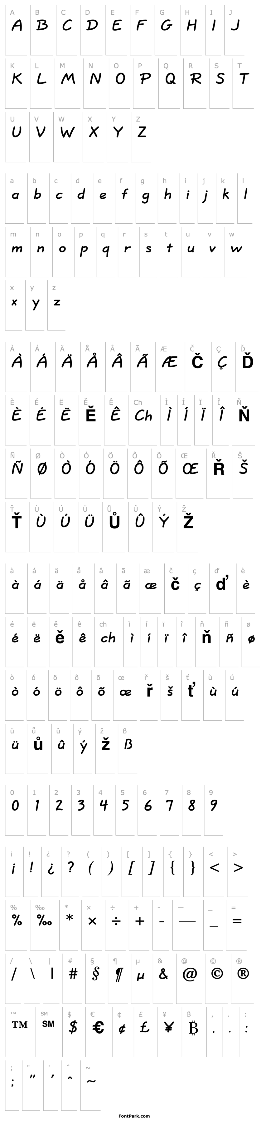 Přehled Short Hand Heavy Bold