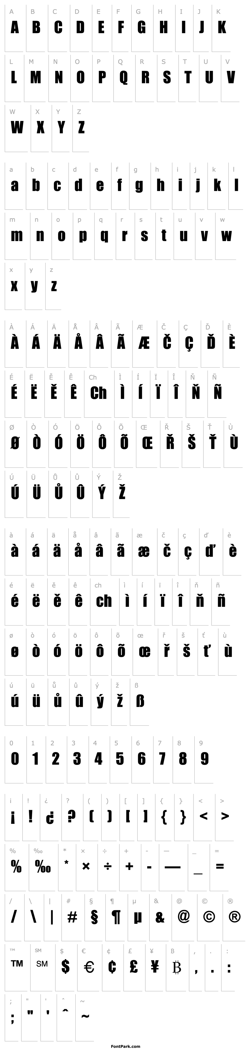 Overview SI Font