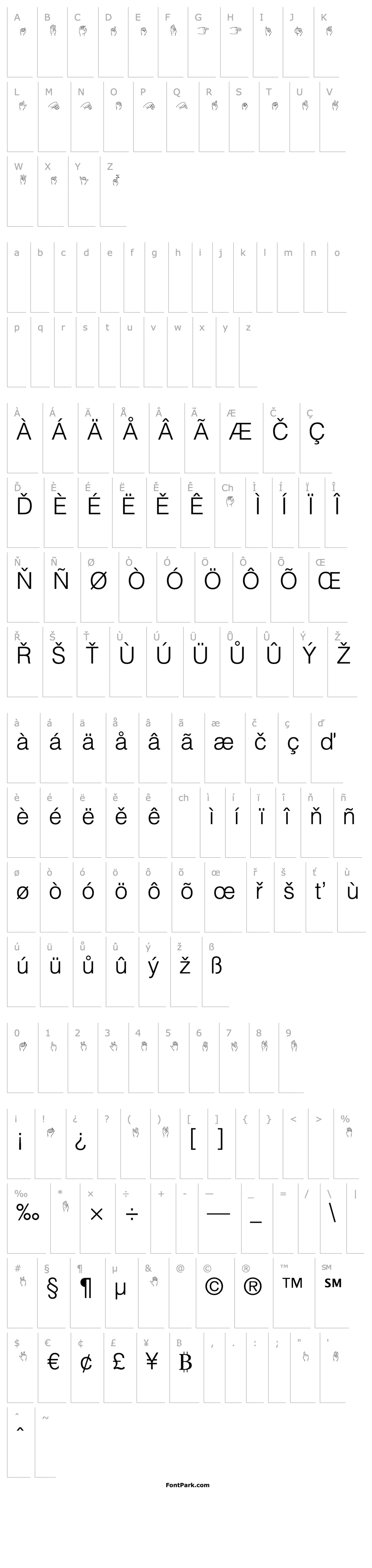 Sign Language Font | FontPark.com
