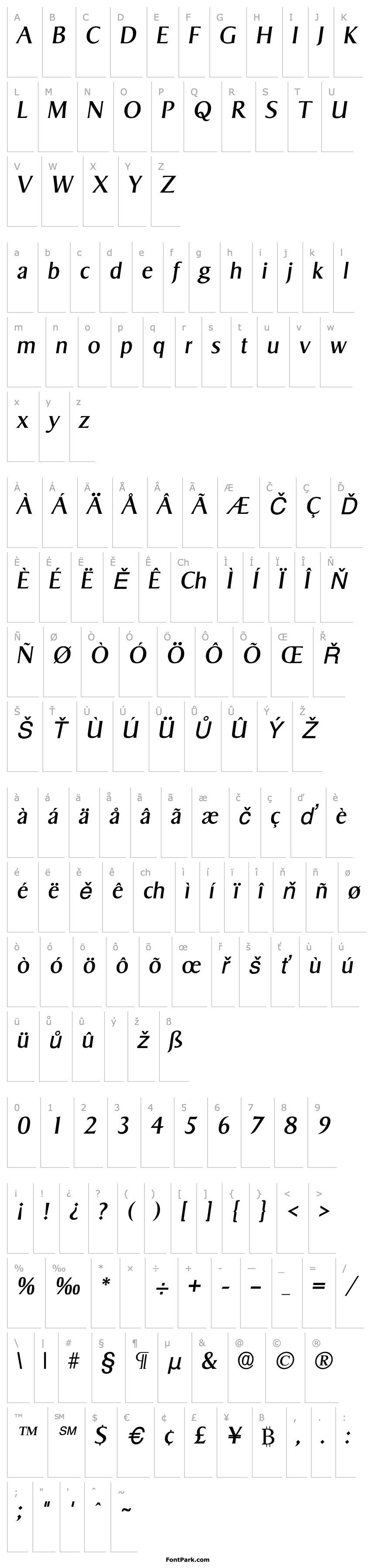 Přehled Sigvar Italic