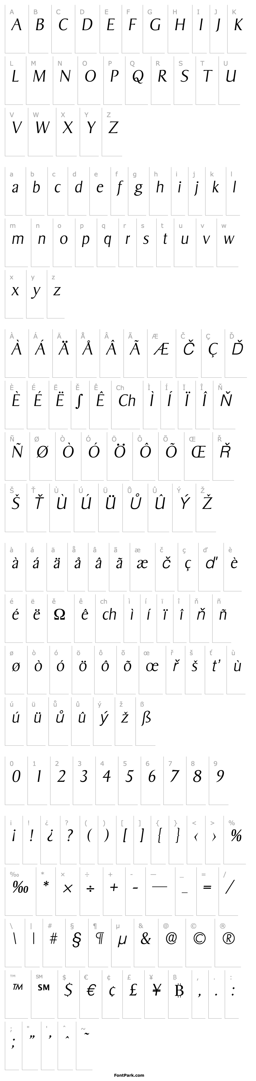 Overview Sigvar-Serial-ExtraLight-RegularItalic