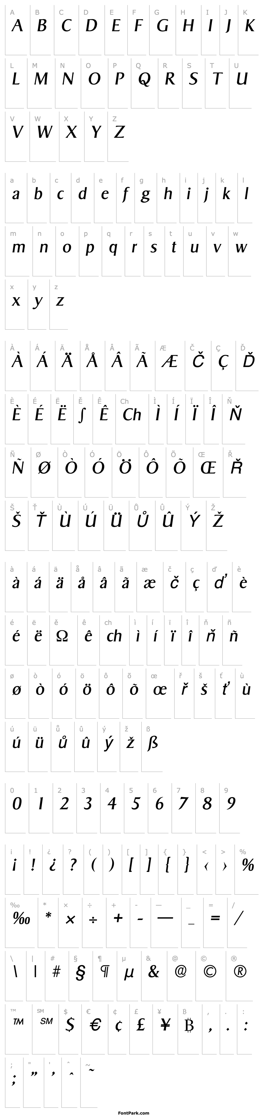 Přehled Sigvar-Serial-RegularItalic DB