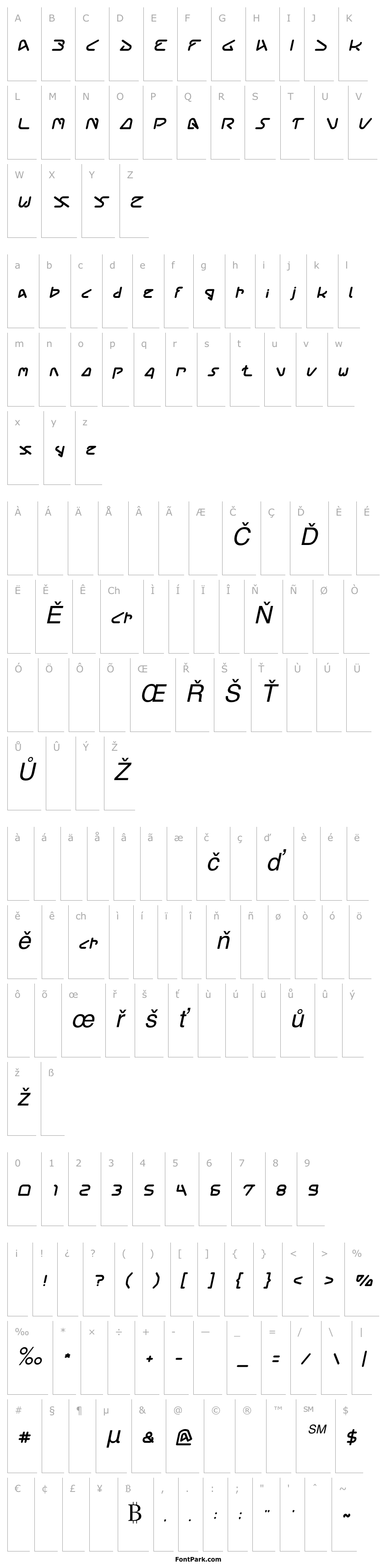 Overview Silver Bend Italic