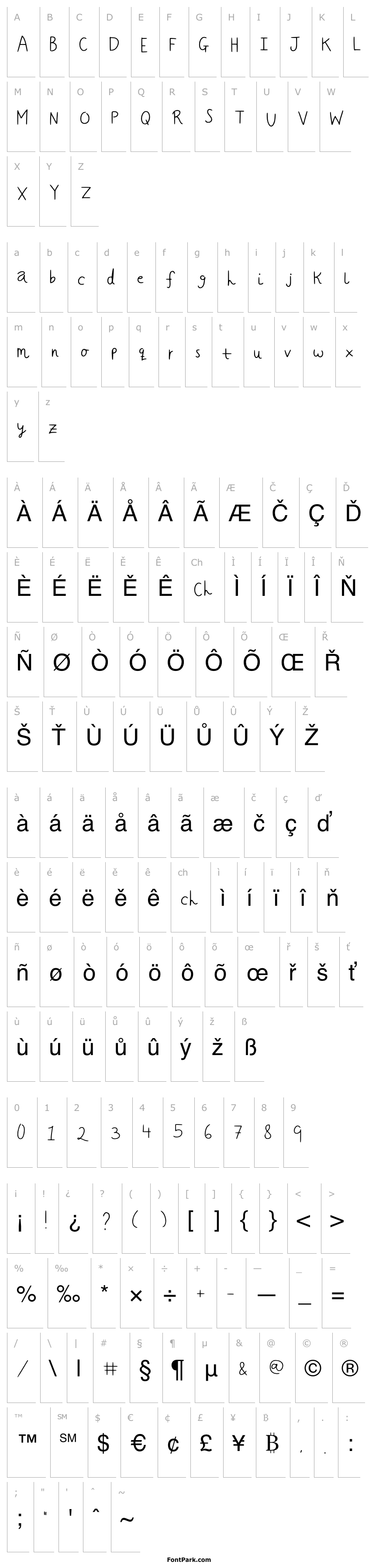 Overview Simple Handwriting Regular