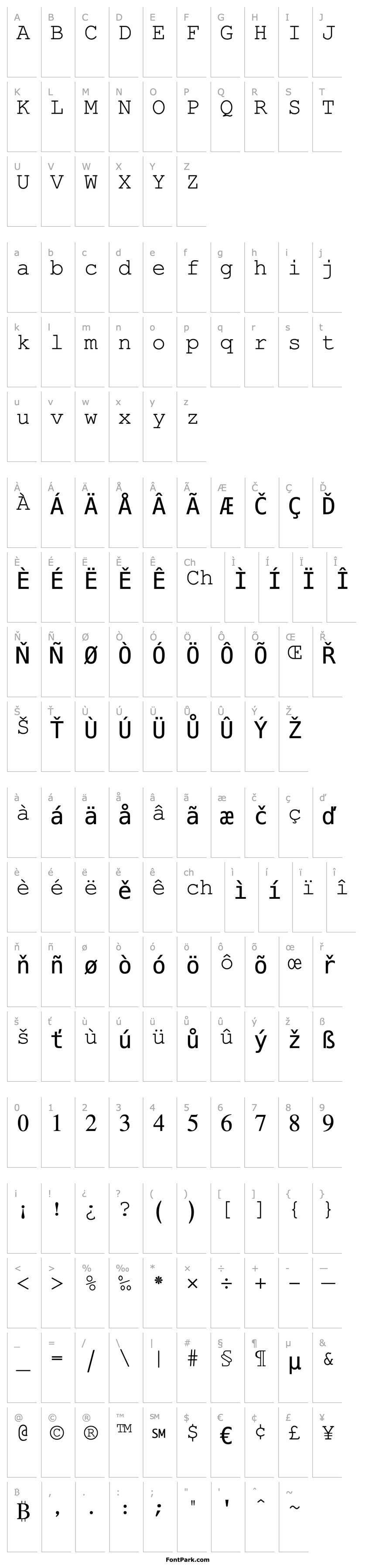 Přehled Simplified Arabic Fixed