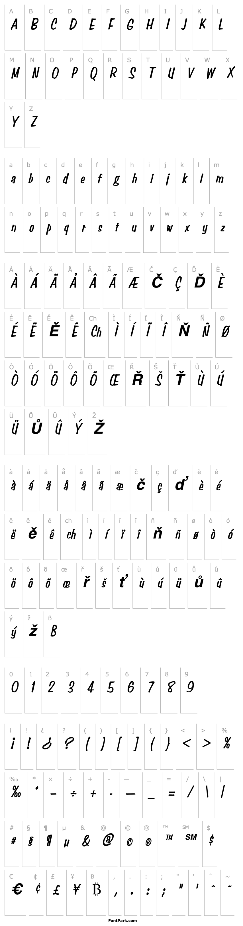 Overview Simpson Condensed BoldItalic