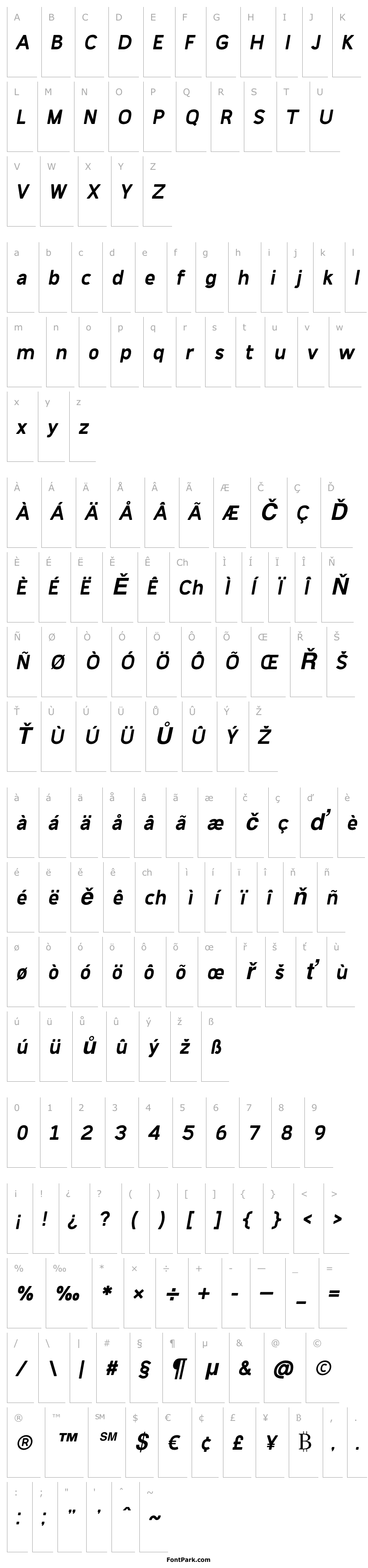 Přehled Simvoni Bold Italic