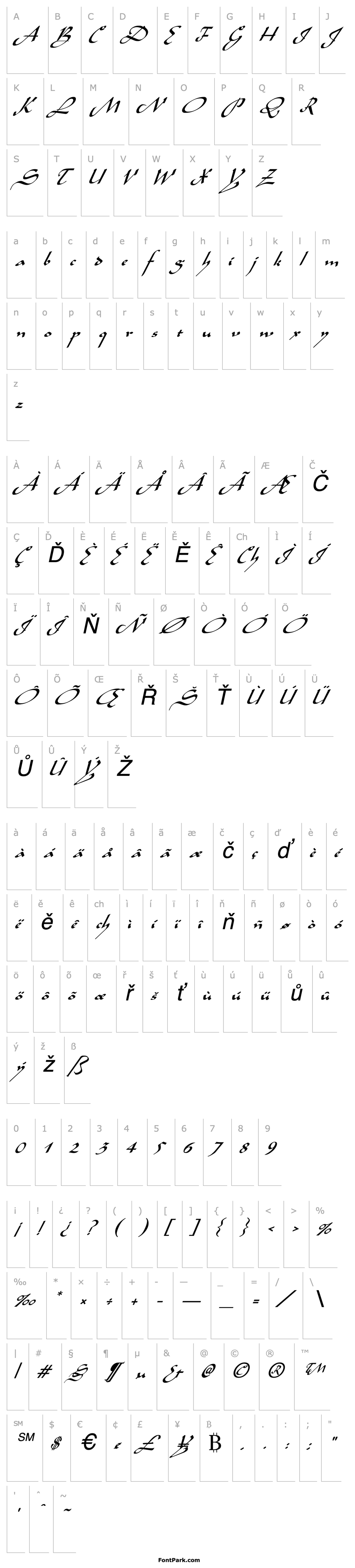 Přehled Sinbad Italic