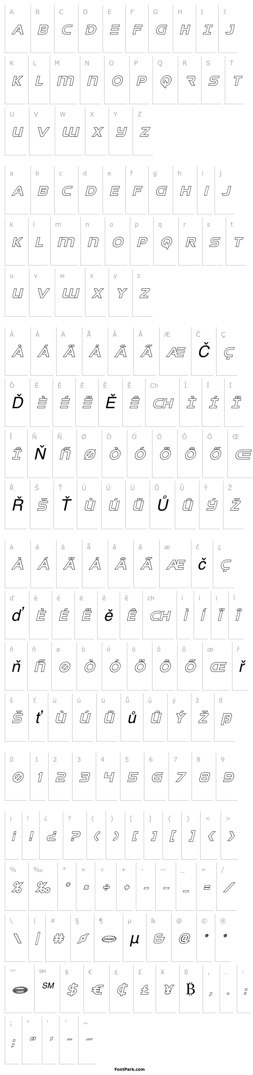 Overview Singapore Sling Outline Italic