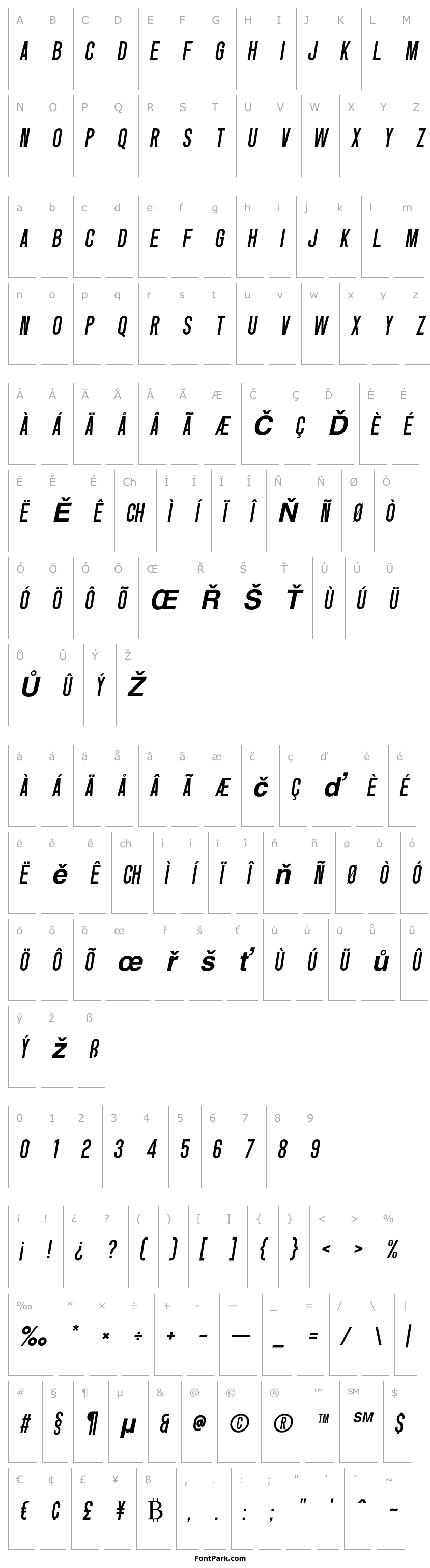 Overview Singo Italic