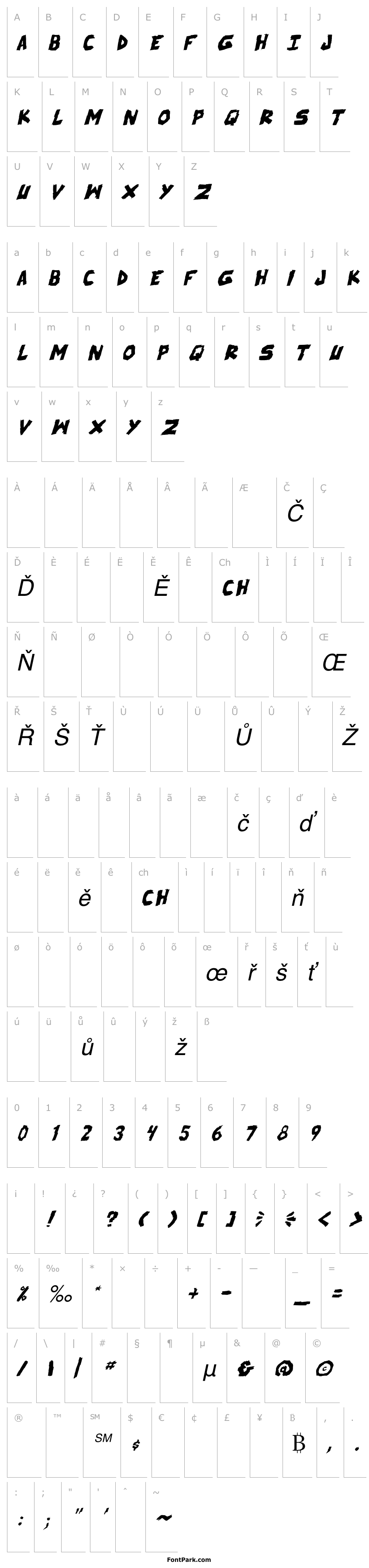 Přehled skrunch Italic
