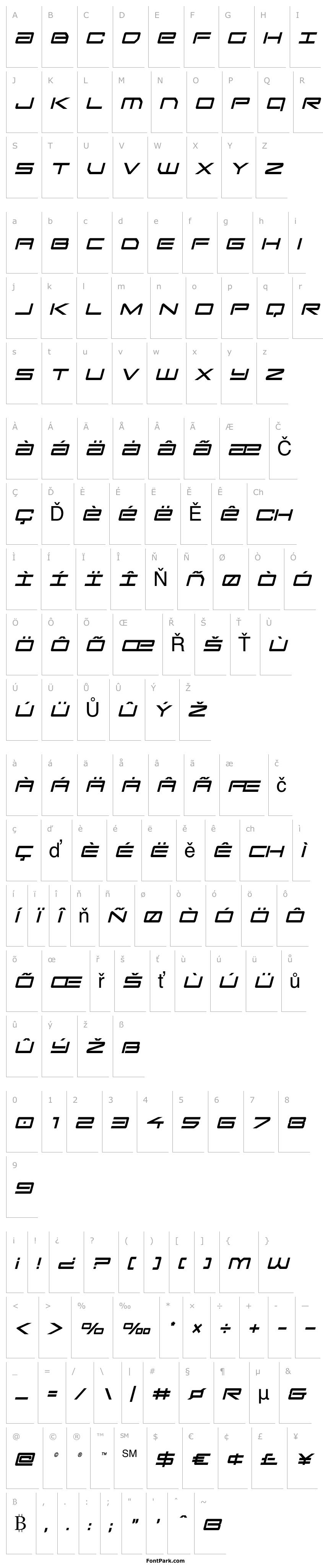 Přehled Sky Ridge Condensed Italic