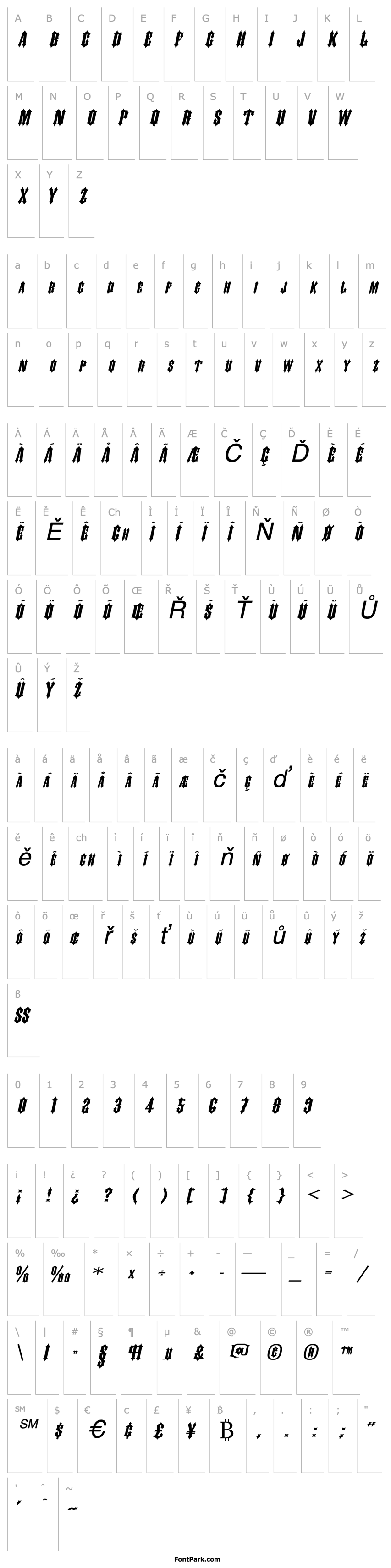 Overview SlayerExtended Italic