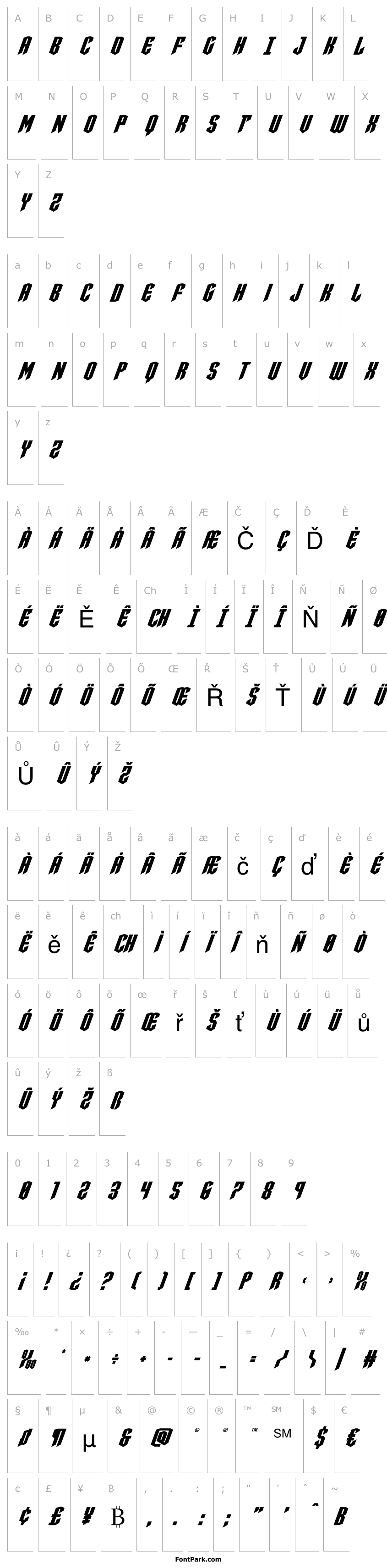 Přehled Sleigher Super-Italic