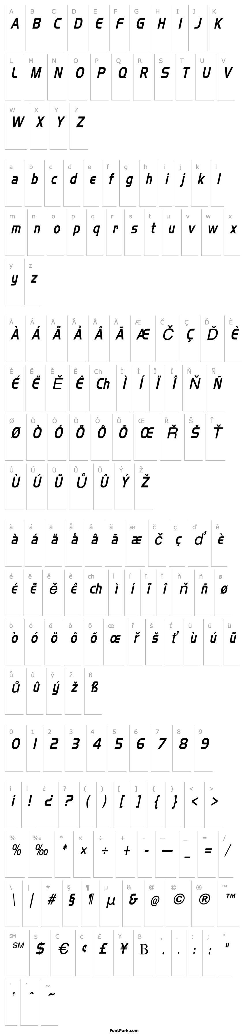 Přehled Slickerest Italic