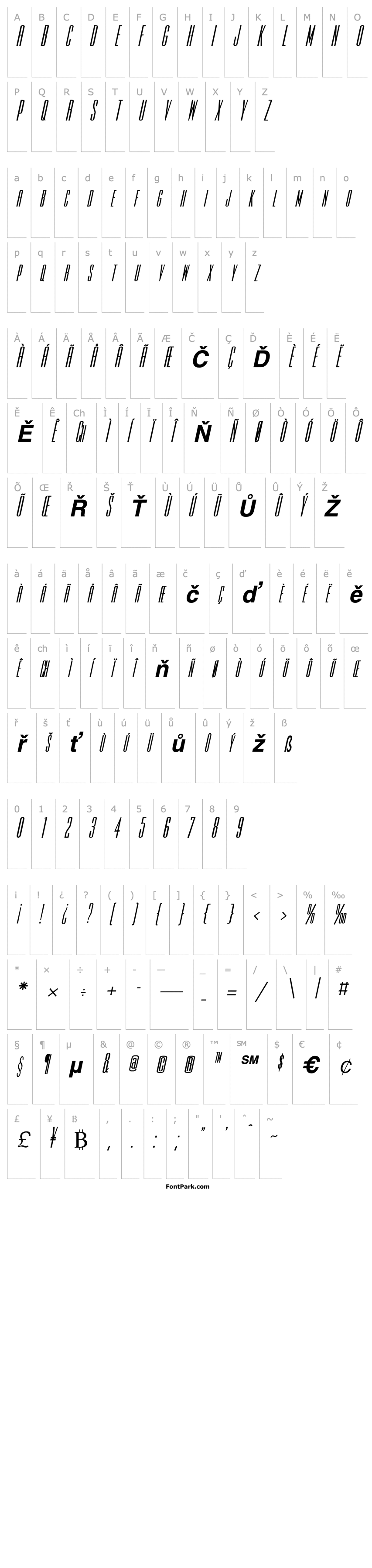 Overview Slim-Jim Bold Italic