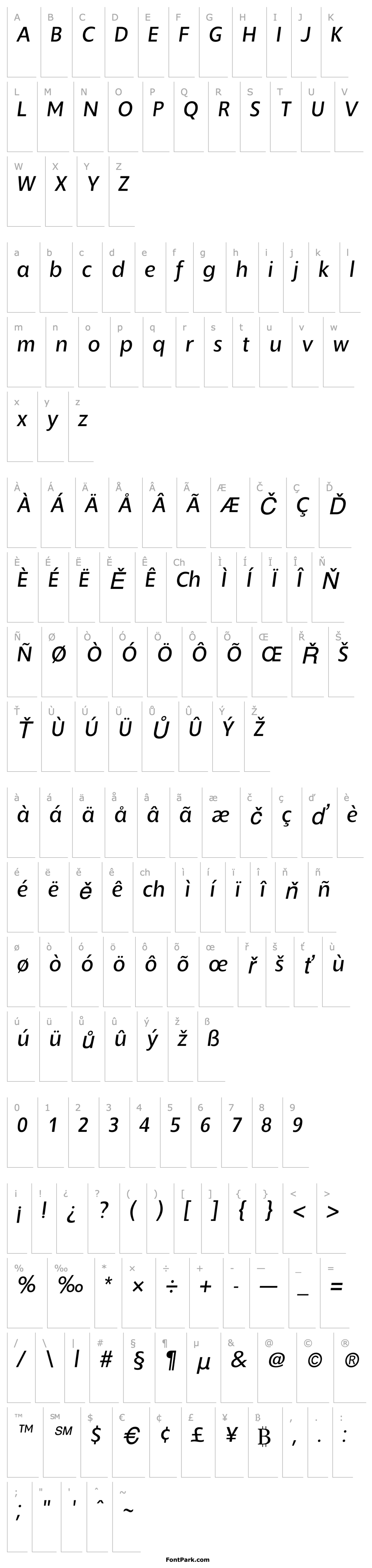 Overview Slippy-Italic