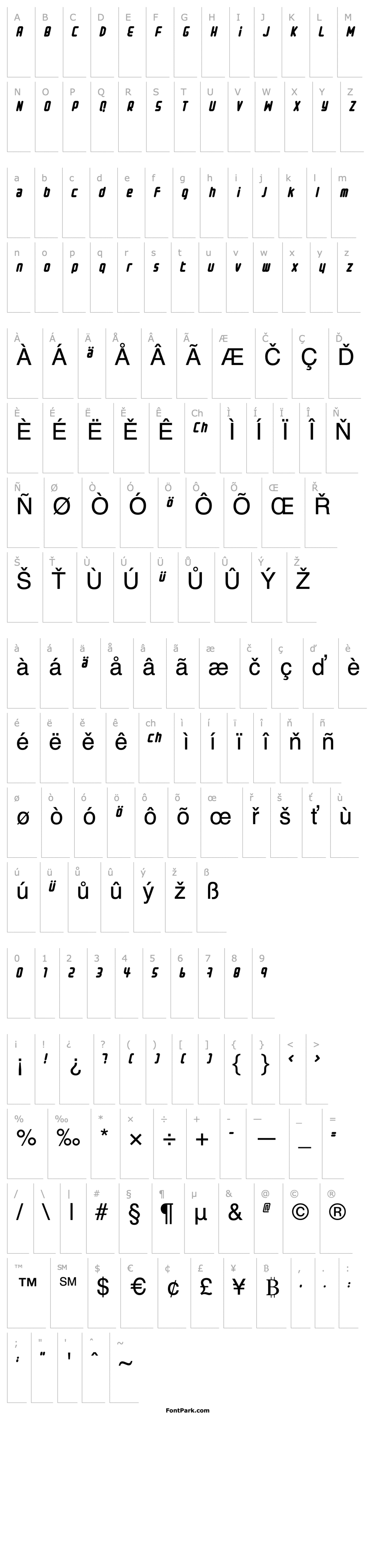 Overview Small type (italic)