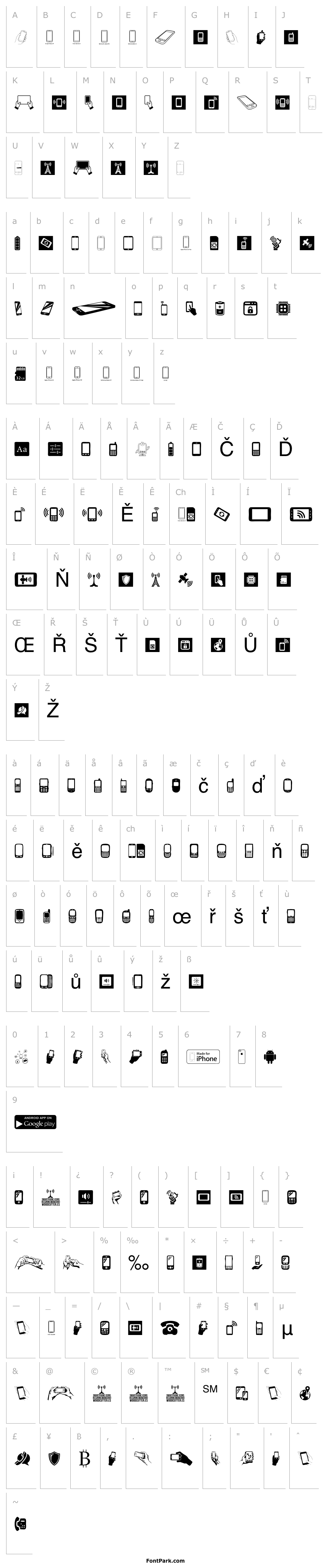 Overview Smartphone Icons