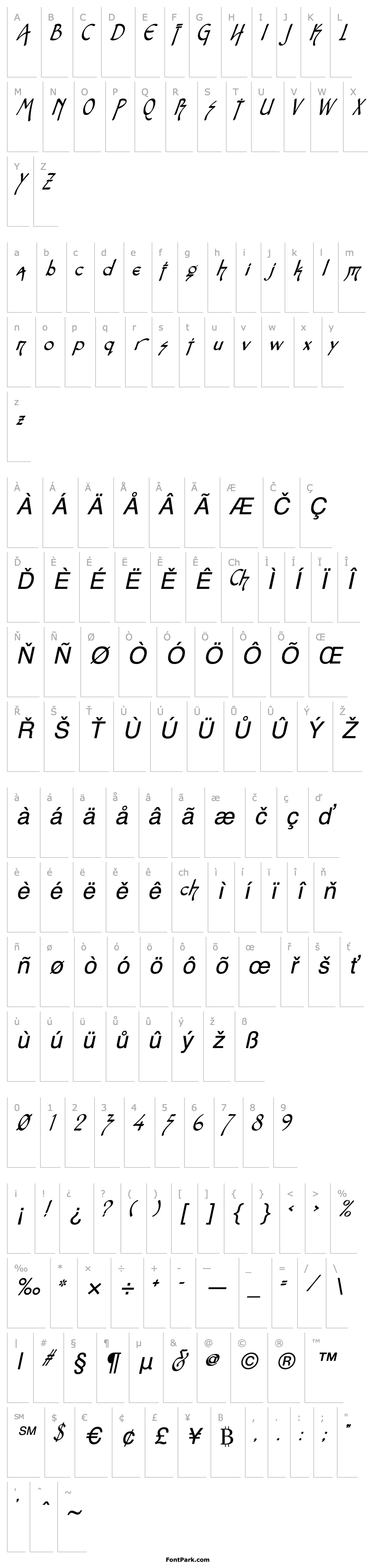 Overview Snotmaster V Italic