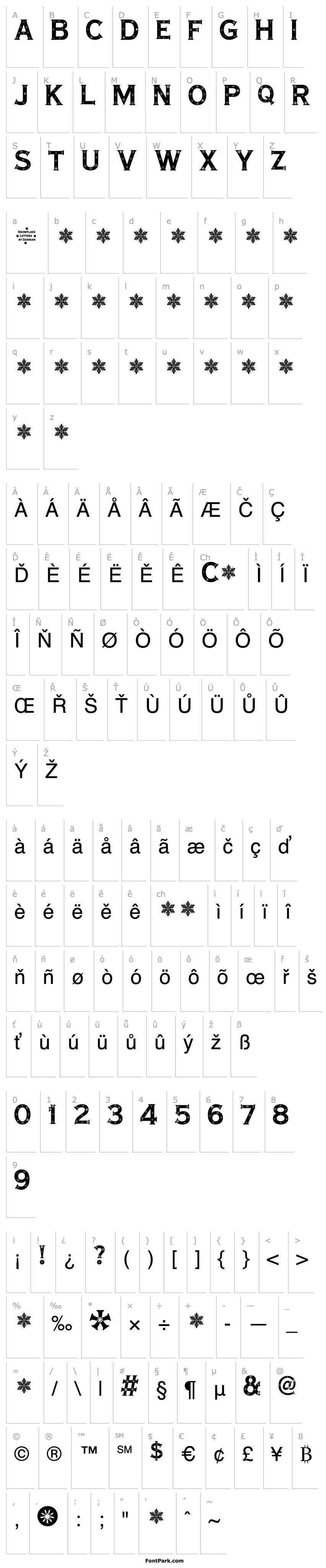 Overview Snowflake Letters