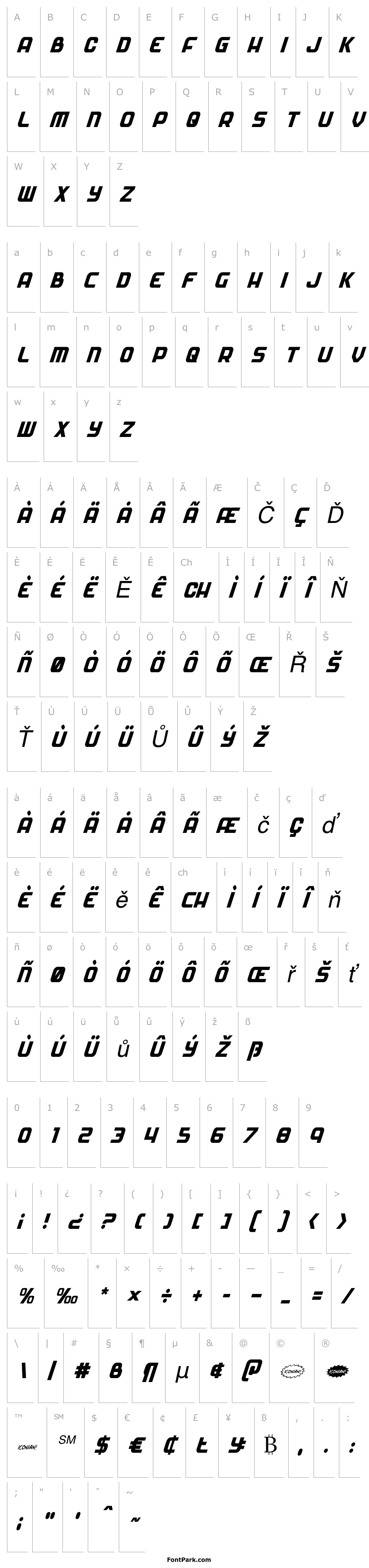 Přehled Soldier Condensed Italic