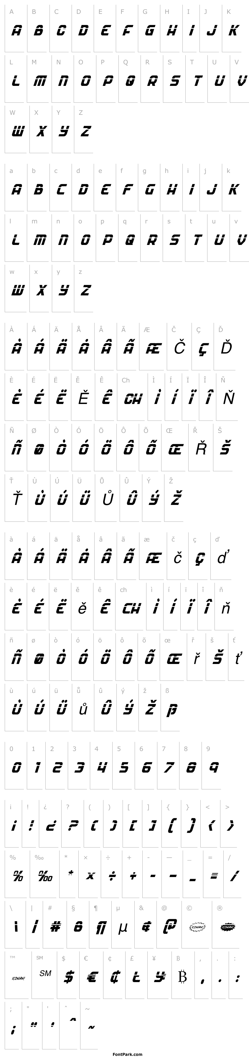 Přehled Soldier Laser Condensed Italic