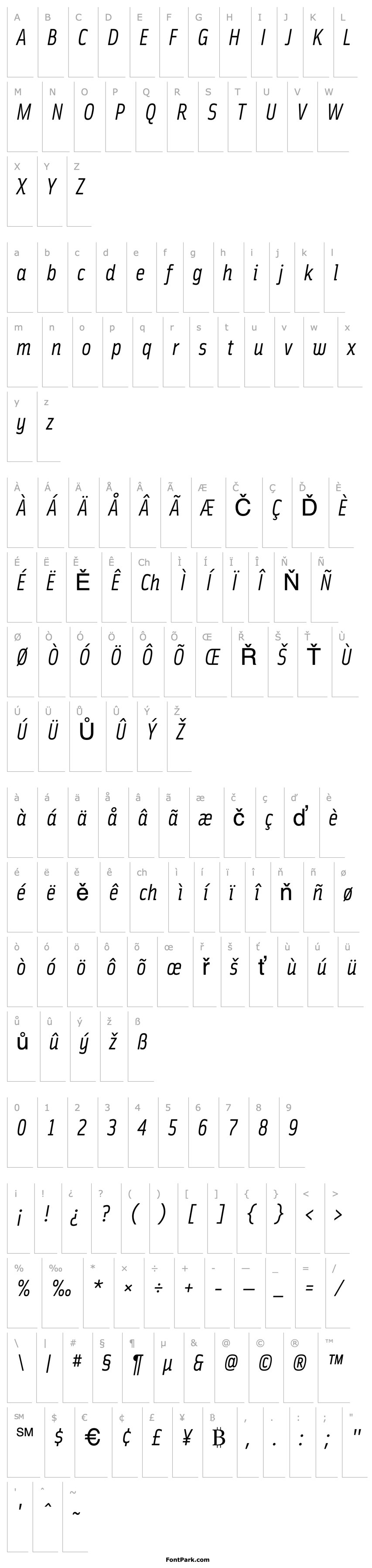 Overview SolexRegularLiningItalic