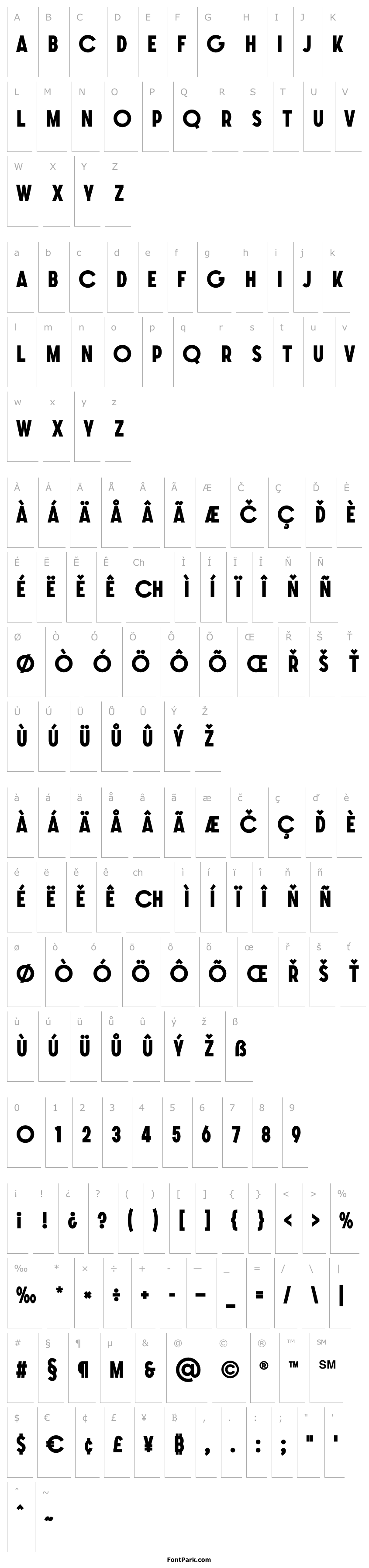 Přehled SONGERGrotesque-ExtraBold