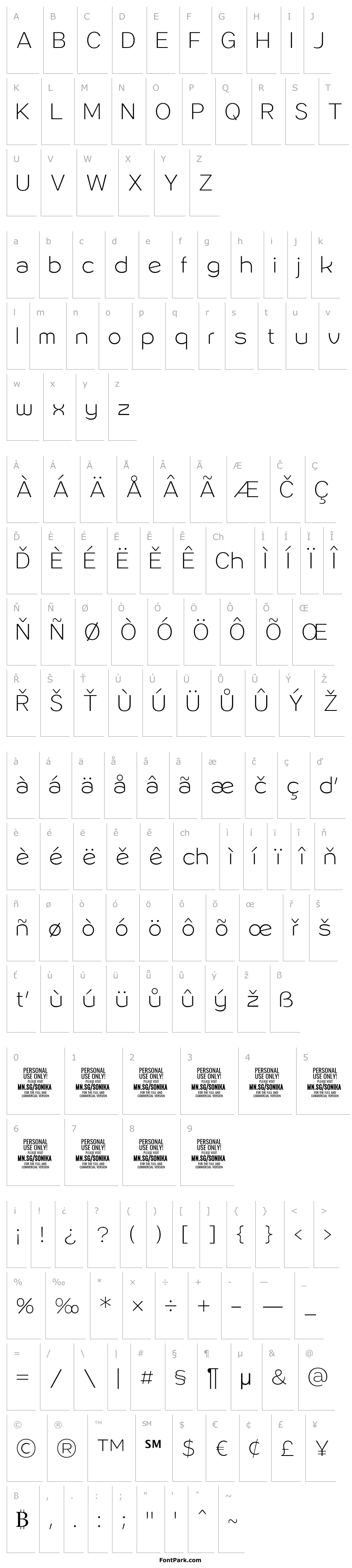 Overview Sonika PERSONAL USE Thin