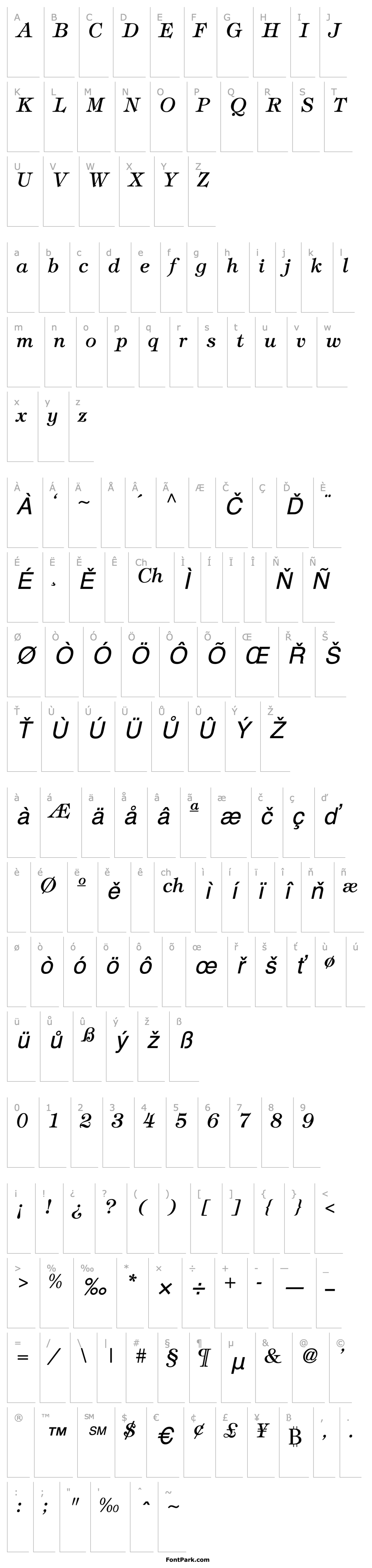 Overview Sophisticate Light SSi Light Italic