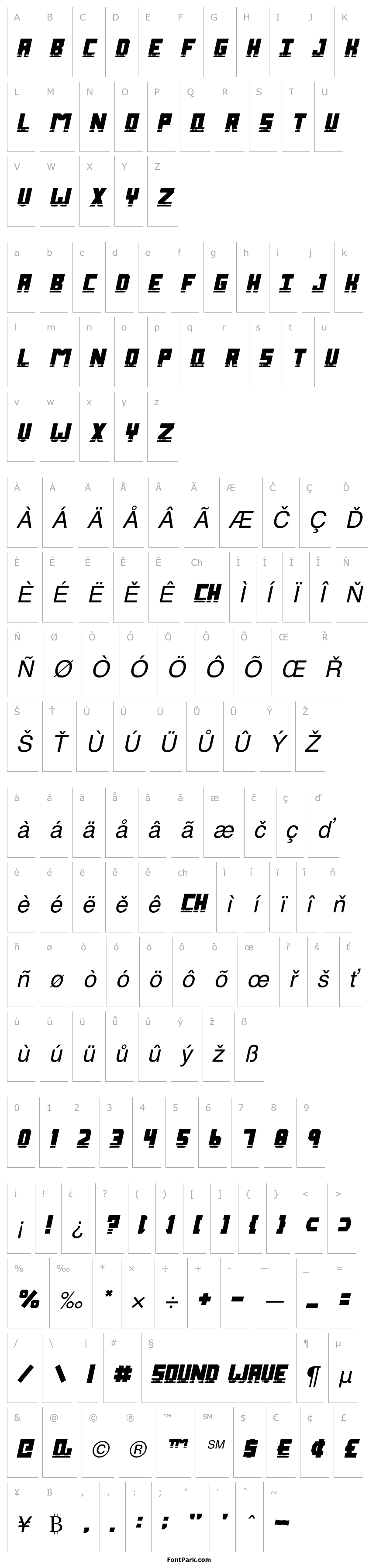 Přehled Sound Wave Italic